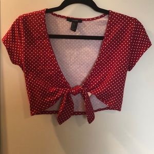 Forever 21 Polka Dot Front Tie